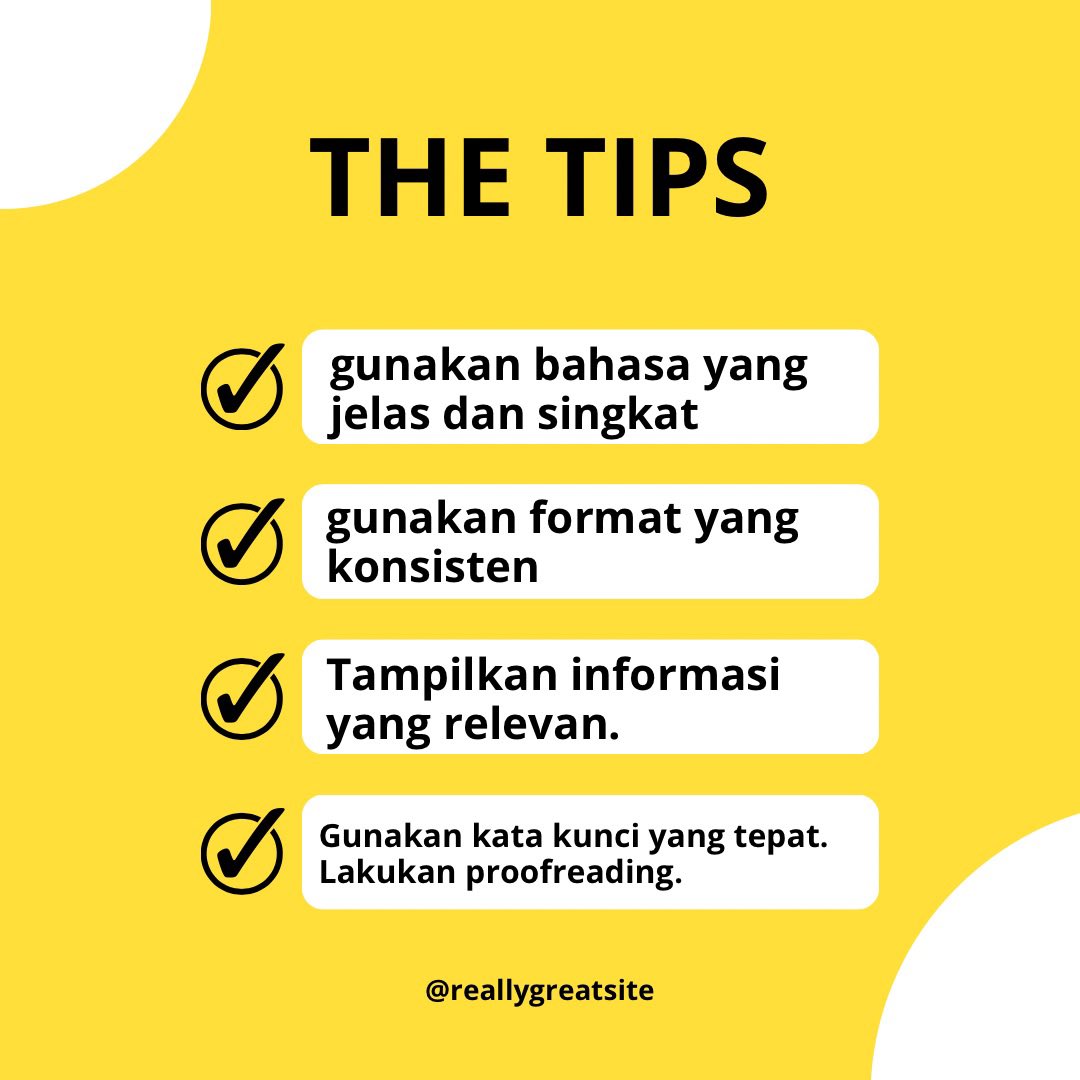 kitakerjainnih's tweet image. Tips menulis cv yang menarik

#tipscv #cv #curriculumvitae #resume #karir #pekerjaan #job #interview #recruitment #perusahaan #lowongankerja #loker #carikerja #tipskarir #tipsinterview #tipsmelamarkerja #tipsmembuatcv #cvmenarik #cvefektif  #jokitugastrusted #jokitugasterpercaya