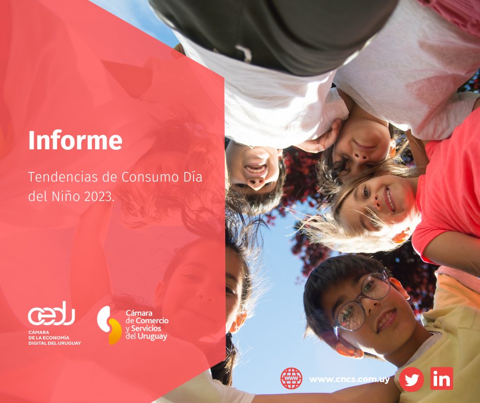 CamaraUY's tweet photo. 📌En el marco de la celebración del Día del Niño 2023 junto a @CEDUruguay realizamos un relevamiento con el objetivo de conocer en detalle el comportamiento del consumidor en esta fecha comercial.

📑Informe completo: https://t.co/4TYiydFMZ3 https://t.co/NI22iqXrc5