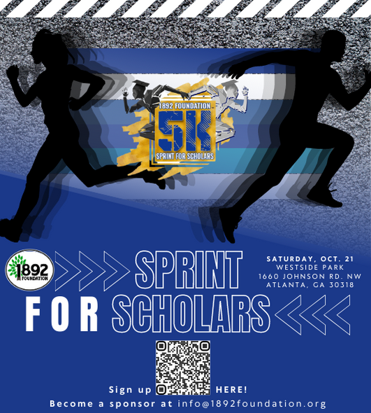 sqr_hamlet's tweet photo. Please join me for the 1st Annual 1892 Foundation Sprint For Scholars! This organization's effort is to raise funds for scholarships for metro Atlanta students attending college or vocational school. This is an opportunity to do good and feel good! https://t.co/S2rR519R45