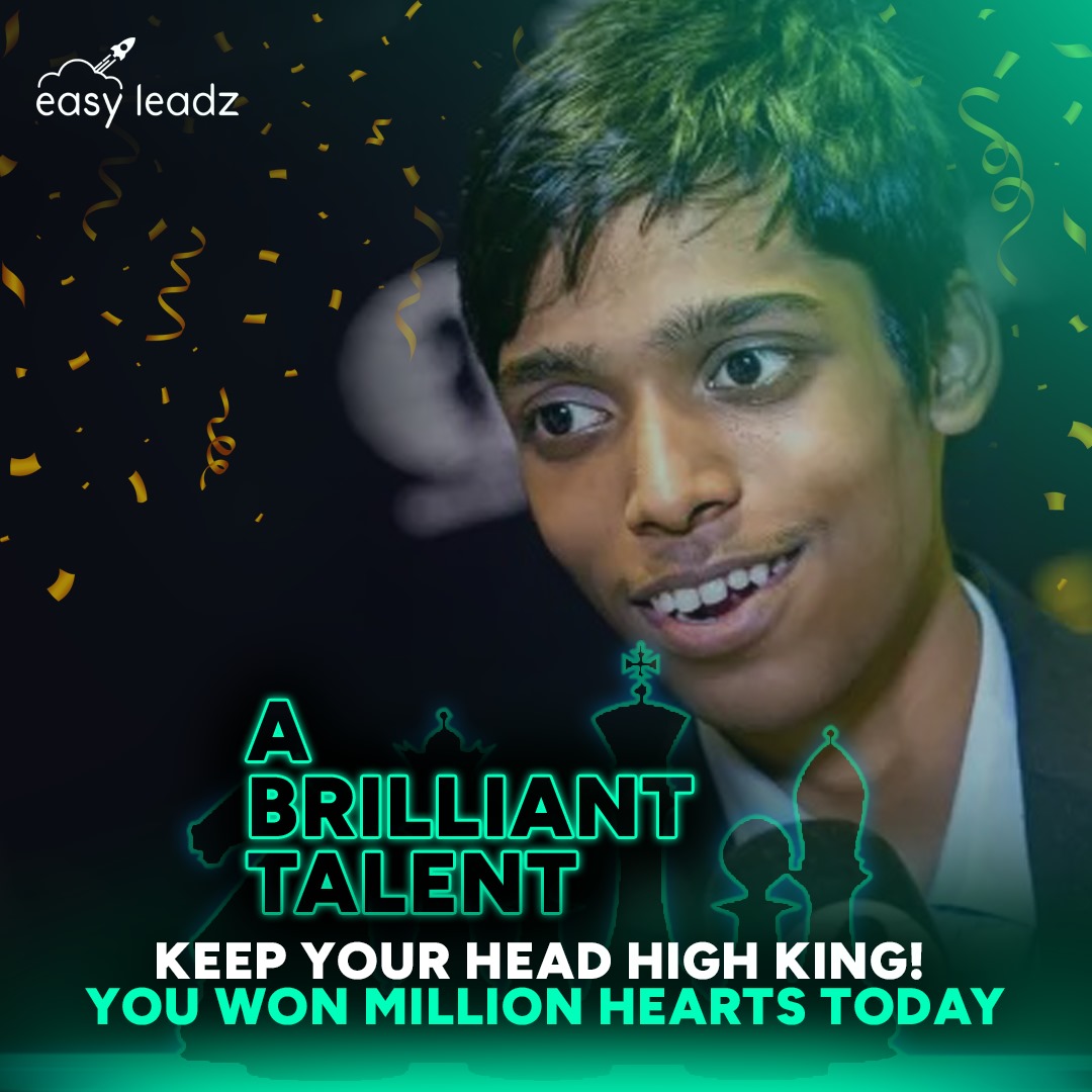 EasyLeadzCo's tweet photo. Chess Grandmaster Rameshbabu Praggnanandhaa finishes as the runner-up of the FIDE World Cup 2023!
Congratulations to @pragg_chess for making the whole India proud and putting up a great performance!
#praggnanandhaa #worldcupchessfinals #worldcupchess #ChessWorldCup #pragg https://t.co/9RbhspsV3a