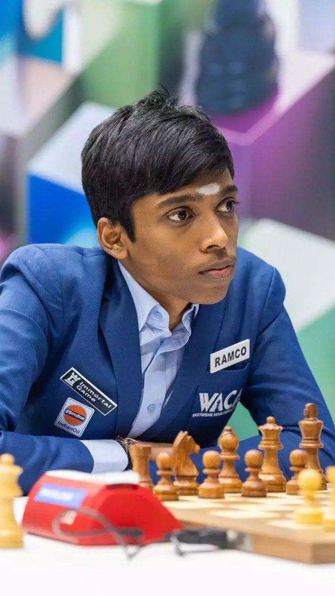 ssrajamouli's tweet photo. I don’t see our Praggnanandhaa’s loss in the final to Magnus Carlsen as a failure at all.. It is no mean feat that an 18year old boy has reached this height. Best wishes on a long and successful journey towards greater heights. #FIDEWorldCupFinal https://t.co/rVz8vmMbBc