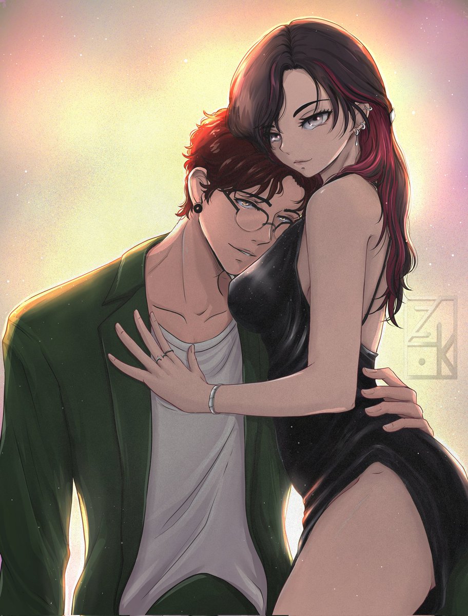so_its_ari's tweet photo. The paparazzi needed some photos of the artist and his muse ✨️ 

[Art by @DanMidou] https://t.co/O6nPMiErnv