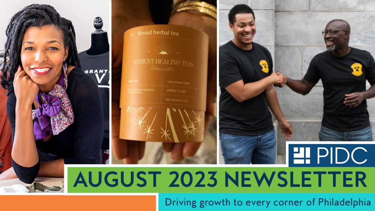 PIDCphila's tweet photo. Our August newsletter is here! Check out local Black-owned businesses in our #ShopPHL summer edition. Get the details on PIDC's efforts to enhance Southwest Philadelphia, and more. It is all here in our August wrap-up.
https://t.co/Vcun96kVF5 https://t.co/OpKkabpi1U