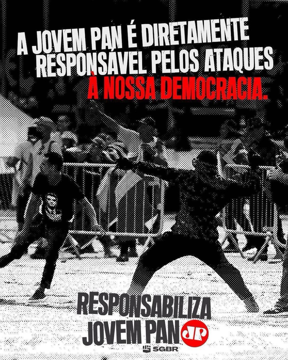 AdrianoTardoque's tweet image. Repost • @slpng_giants_pt A Jovem Pan hoje tenta limpar suas mãos, mas a sujeira é grossa demais para sair tão fácil. É necessário que haja uma responsabilização, todo o seu trabalho contra a democracia não pode ficar impune.
Compartilhe:
#responsabilizajovempan