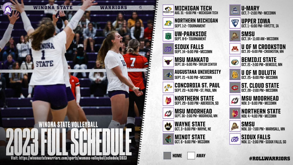 Winona State VB tweet media