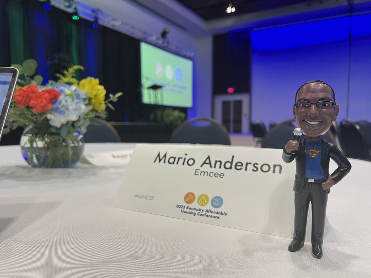 MarioAndersonTV's tweet photo. Gooooood morning from the 2023 Kentucky Affordable Housing Conference in Lexington!
It’s an honor to be asked & invited by @KYHousing to serve as the official emcee for this 2 day statewide conference.
#KAHC23 https://t.co/rPJ5SnkbVZ