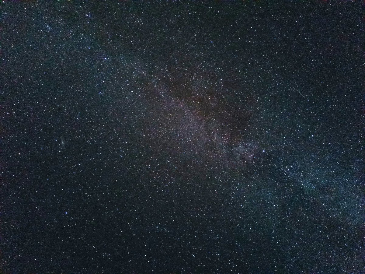 Just a snapshot by my cellphone. Not bad, I think. (Starry sky, taken from our backyard)