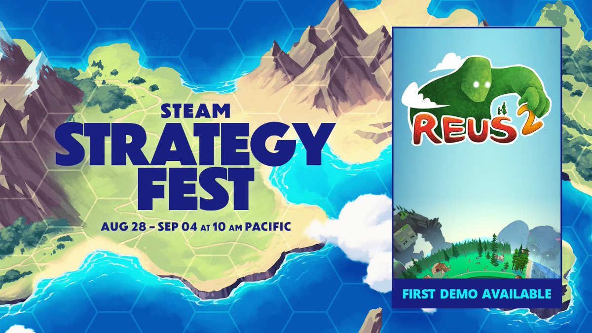 ReusTheGame's tweet image. We're proud to announce our first public DEMO on Steam!

During the #StrategyFest (Aug 30 - Sept 4), shape a planet and help civilizations evolve! 🌎
#reus2 #indiegame #demo