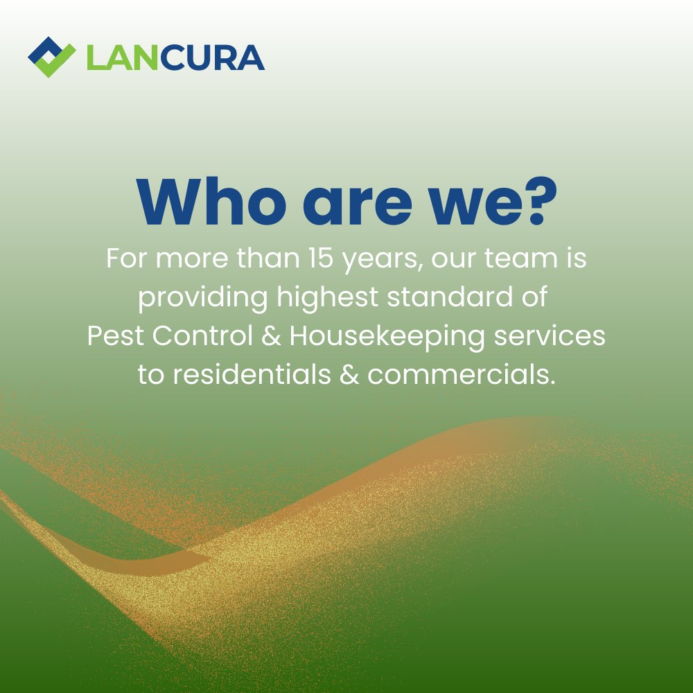LancuraLtd's tweet image. Lancura is a trusted and professional service provider with years of experience in the industry. We understand that a clean and pest-free environment is essential for the well-being of occupants and the longevity of the property. 
#lancura #prokill #cleaningcrew #crew