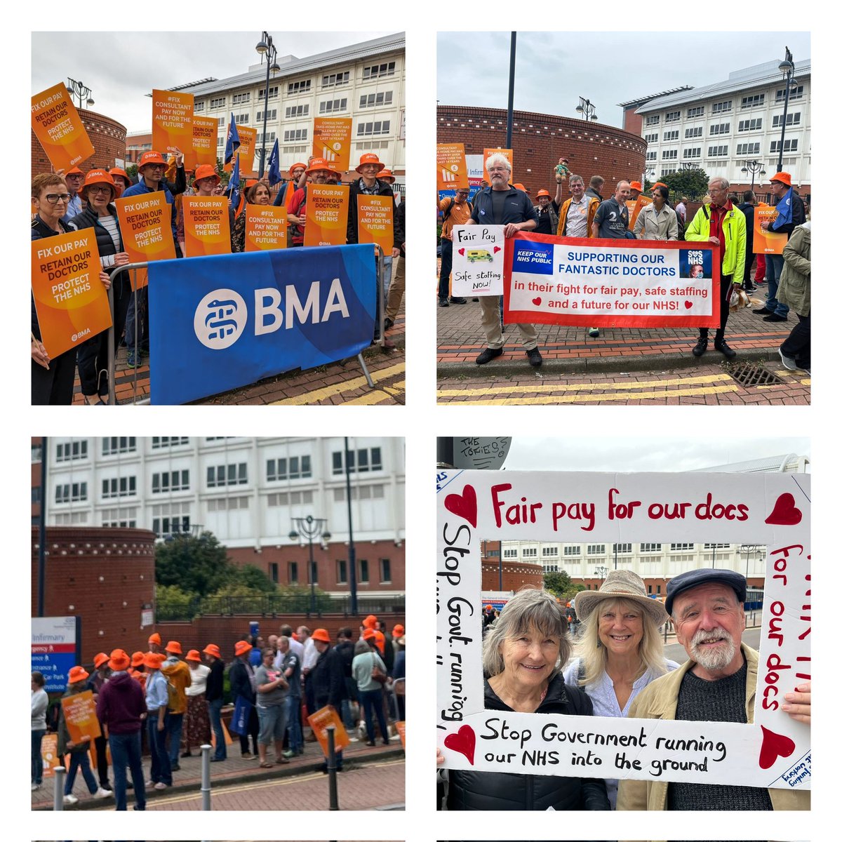 keepnhspublic's tweet photo. Great to see @LeedsKONP members and NHS campaigners out supporting the @BMA_Consultants strike at Leeds General Infirmary today! https://t.co/60lJIfGc8D