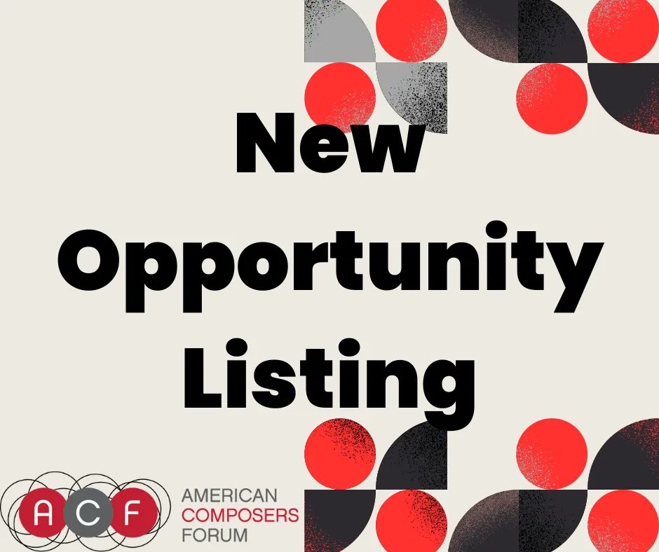 ComposersForum's tweet image. *New Opportunity Listing* Follow My Score 2023 - APPLICATION DEADLINE: September 15, 2023 - Find out more! buff.ly/3sgGiac