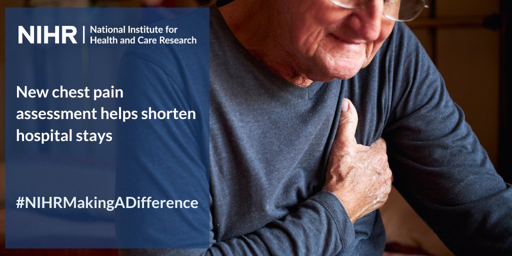 #NIHR-funded researchers found a high-sensitivity blood test ruled out heart attacks in patients with chest pain, allowing many to be discharged from hospital without admission after a single blood test.

Read our #NIHRMakingADifference story:  nihr.ac.uk/case-studies/n…