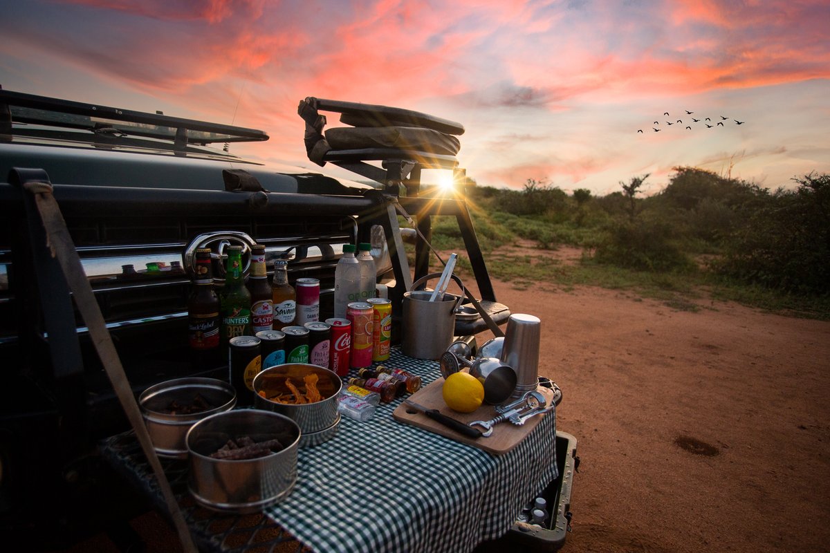 On this #ThirstyThursday, there's truly no finer spot to relish a rejuvenating drink than amidst the vast embrace of the African bush. Let nature's serenity and beauty be your backdrop as you savour the moment.