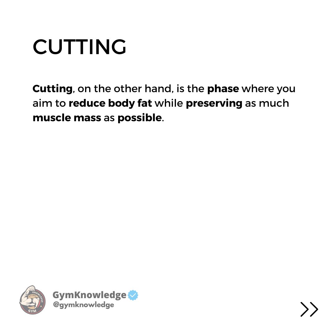 GymKnowledgeOne's tweet image. 💪 Bulking vs. Cutting: A Tale of Two Phases 💥

In the world of fitness, we often find ourselves at a crossroads - Bulking or Cutting? 🤔 Let&apos;s break it down #fitnessjourney #bulking #cutting #healthylifestyle