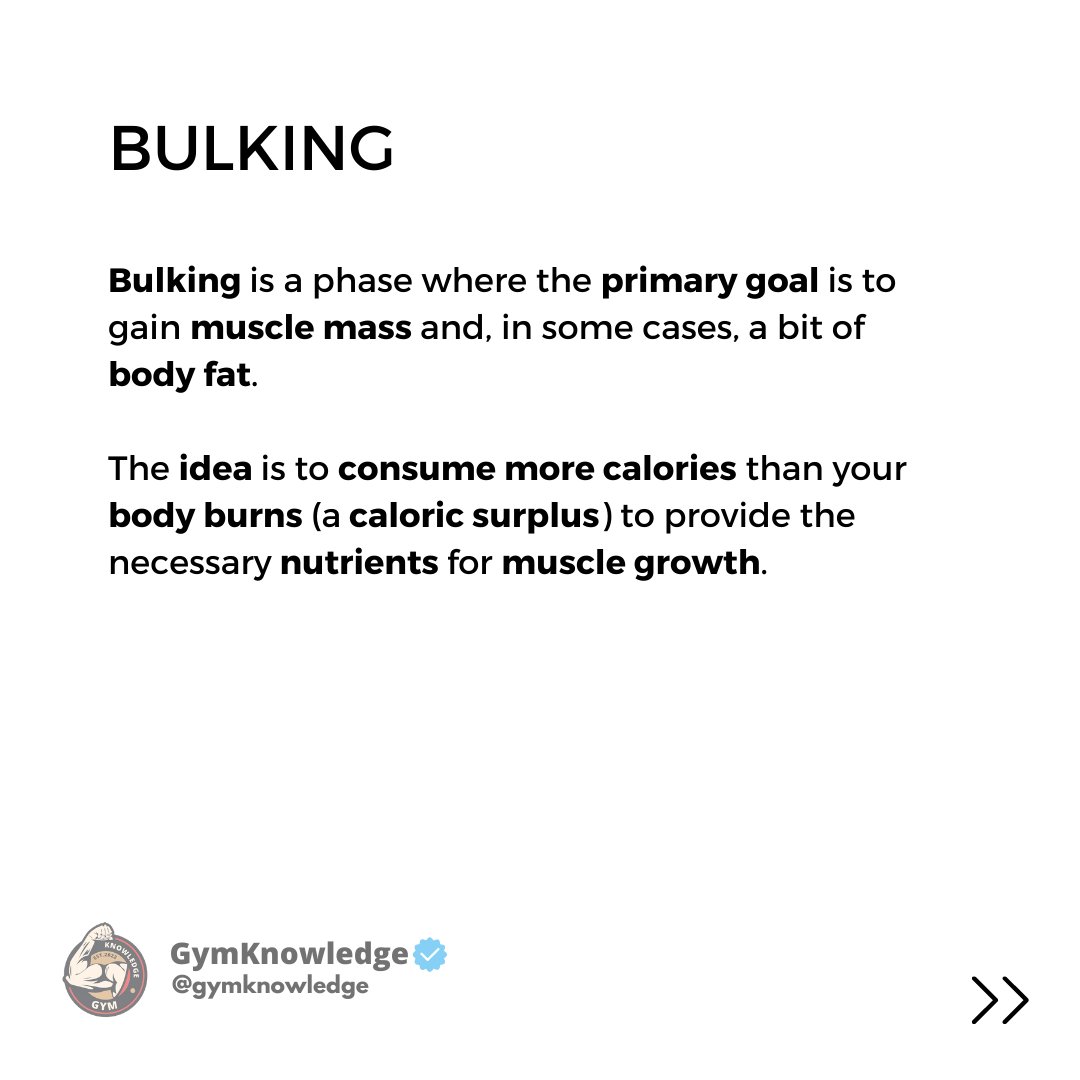 GymKnowledgeOne's tweet image. 💪 Bulking vs. Cutting: A Tale of Two Phases 💥

In the world of fitness, we often find ourselves at a crossroads - Bulking or Cutting? 🤔 Let&apos;s break it down #fitnessjourney #bulking #cutting #healthylifestyle