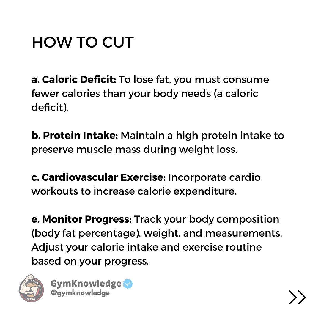GymKnowledgeOne's tweet image. 💪 Bulking vs. Cutting: A Tale of Two Phases 💥

In the world of fitness, we often find ourselves at a crossroads - Bulking or Cutting? 🤔 Let&apos;s break it down #fitnessjourney #bulking #cutting #healthylifestyle