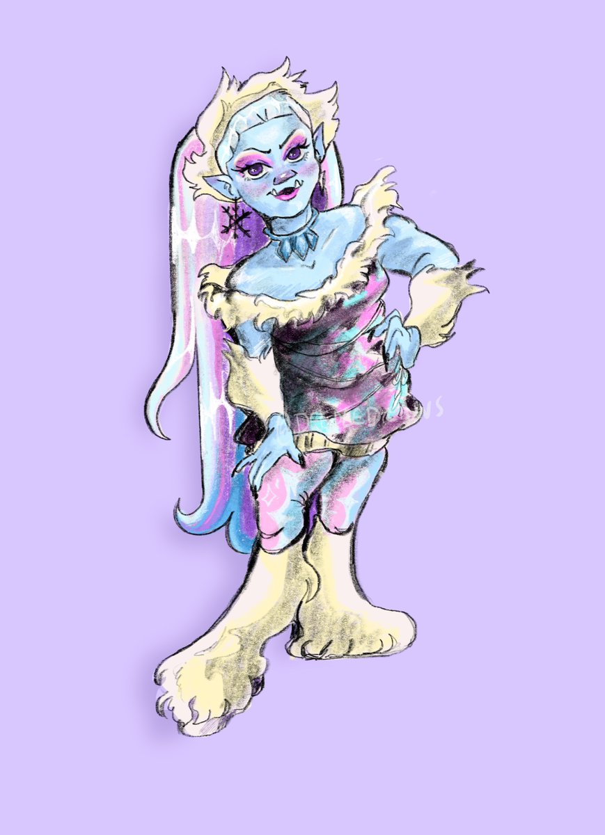 deedledraws's tweet photo. Abbey Bominable ❄️🐘 #MonsterHigh https://t.co/7ENhmkqvJo