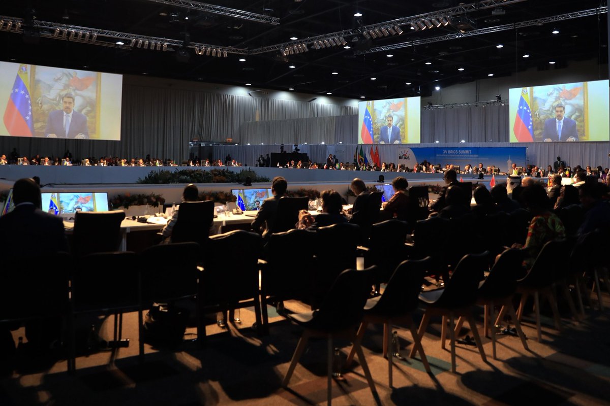 Desde Venezuela saludamos la celebración de la histórica 15ª Cumbre de los BRICS, que ha venido sentando bases sólidas de cara a la construcción de un sistema mundial, verdaderamente libre, inclusivo, justo y solidario. Un nuevo mundo es posible, sin las amenazas del…