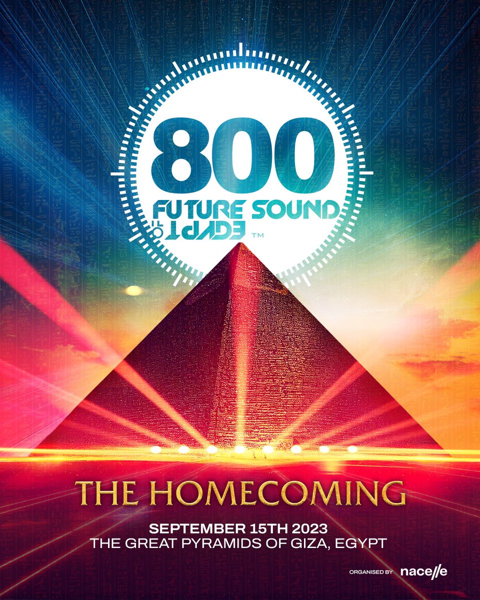 FSOE800 - The Homecoming 🇪🇬 We are proud to announce the ultimate Homecoming of FSOE, as we celebrate in front of The Great Pyramids of Giza in Egypt for one very special night. Pre-reg for early bird tickets is now open via the link below. fsoe.eventlink.to/fsoe800signup
