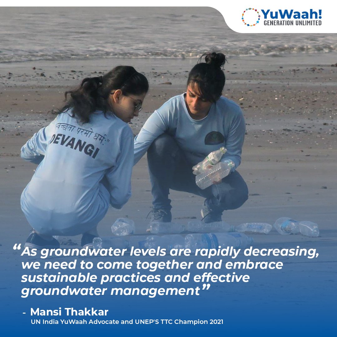 YuWaahIndia's tweet photo. Meet @MansiThakar, @UNinIndia YuWaah Advocate &amp; @UNEP’s Tide Turner Champion. 🙌 

This World Water Week, we're inspired by her impactful work that brought back Marine Dolphins and enabled water conservation in local communities.  @EcycMahuva.
Let's join for a greener future! 📷 https://t.co/seV0snDbbN