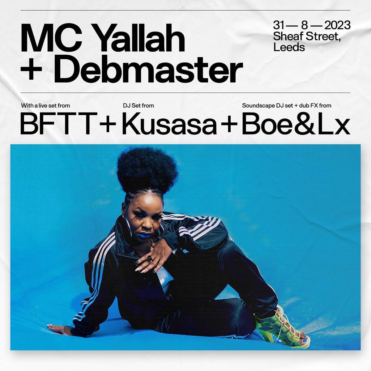 One week to go. Super excited for this  one. We’ll be playing records to support MC Yalla / Debmaster / <a href="/BFTTyco/">BFTT</a>  on the 31st August @sheafstreet - go buy a ticket quick from @jumborecords or check @resident_advisor. Get involved YEAH. Lx