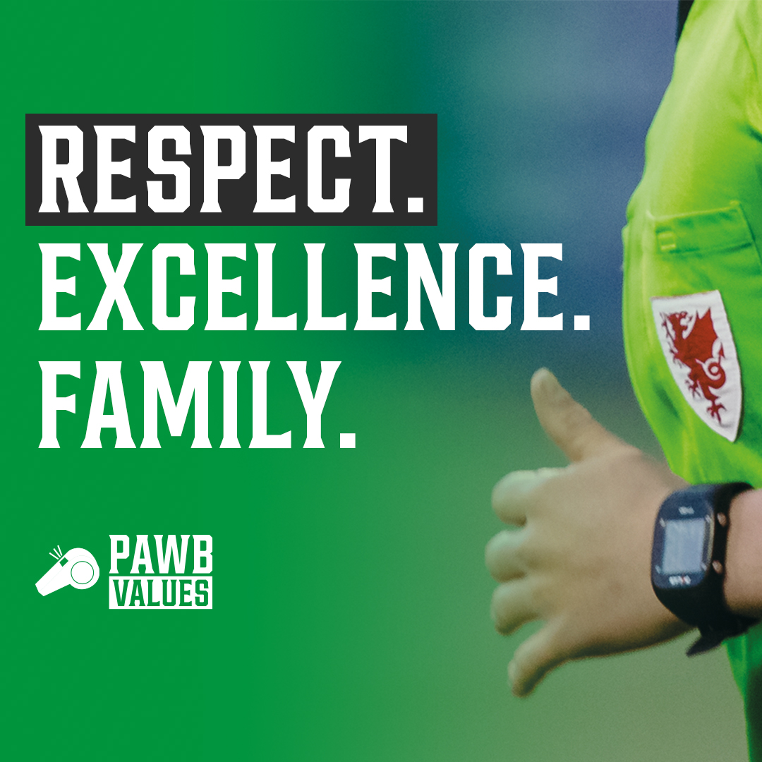 PrestatynWAFC's tweet photo. 1 in 4 referees in Wales have experienced physical abuse during their career.

Prestatyn Wanderers are supporting the @FAWales  #PAWBValues campaign to help stop this.

We can all play our part in respecting every member of the Welsh football family 📷 https://t.co/uVMl0wZoNZ