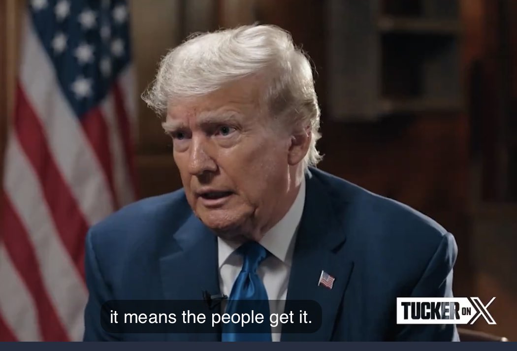 SoooThere's tweet photo. @TuckerCarlson @mattgaetz Yes Mr. President…”the people get it!” #DonaldJTrump #DonaldTrump  #thepeoplegetit #FJB #RepublicanDebate2023 https://t.co/gTgADRCMdq
