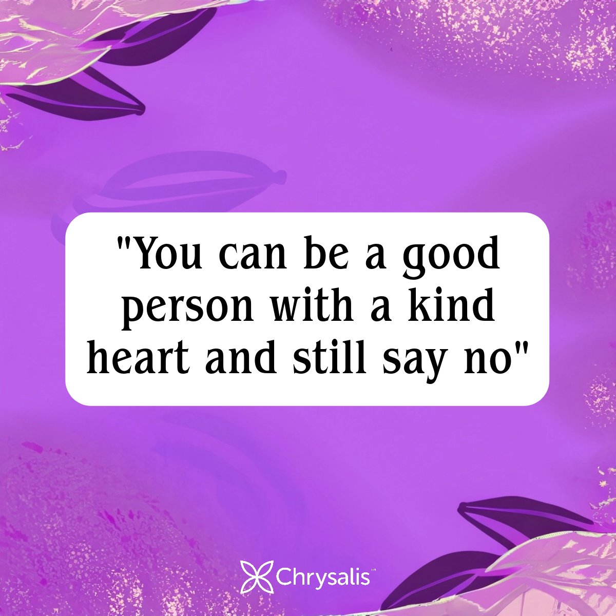 Do you struggle to say no even when you really don't want to do something?
Feeling this way can affect your behaviour and lead to passivity, indirect aggression or aggression.
You can learn how to #sayno without feeling guilty at Chrysalis through our Healthy Women group.