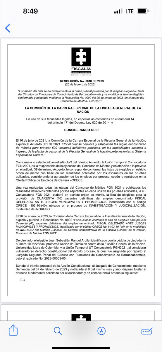 GabrielGEscobar's tweet image. ATENCIÓN 🚨! El Fiscal Francisco Barbosa, a cual le quedan menos de 6 meses para culminar su periodo, pretende adjudicar un contrato para desarrollar un concurso de méritos que tiene como finalidad proveer vacantes definitivas de la planta de personal de esta entidad por un valor…