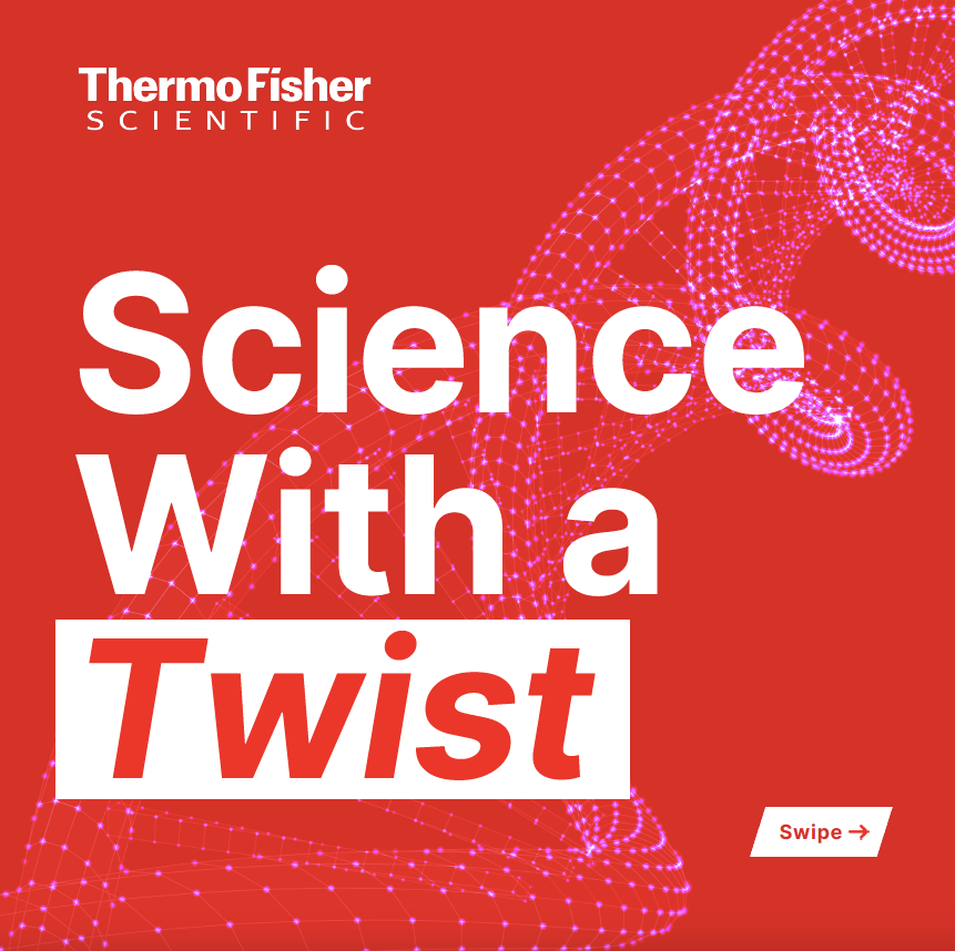 thermofisher's tweet photo. #ICYMI, the latest episode of our #ScienceWithaTwist podcast is live! Jeff Shaman of @CoriellLife explains how #pharmacogenomics and #PrecisonMedicine are revolutionizing #healthcare.