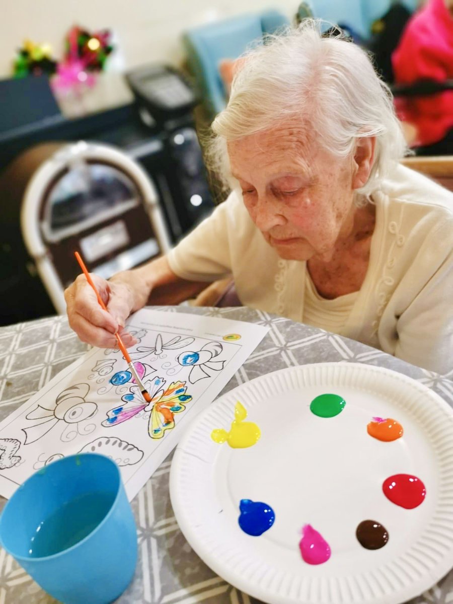 Wellburncare's tweet photo. Unleashing their inner artists, our Rosevale ladies painted these beautiful summer butterflies and birds yesterday, giving them life! 🦋🐦

The perfect way to keep busy! 🎨

#ArtsAndCraftsFun #KeepingBusy #CraftyDay #ResidentActivities #LifeAtWellburn #Rosevale #WellburnCare https://t.co/D9NTvtePhQ