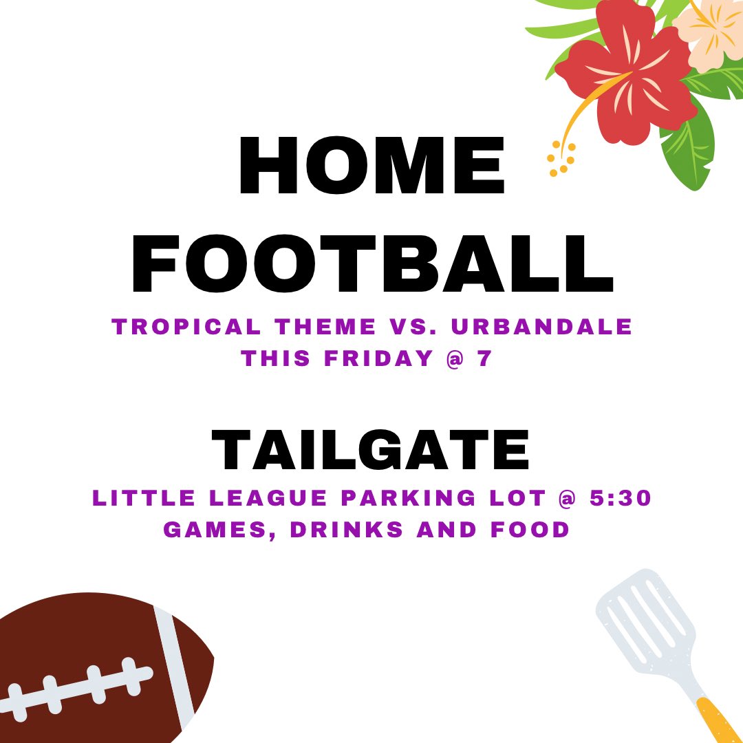 First home football game and tailgate tomorrow! Be there or be ▫️