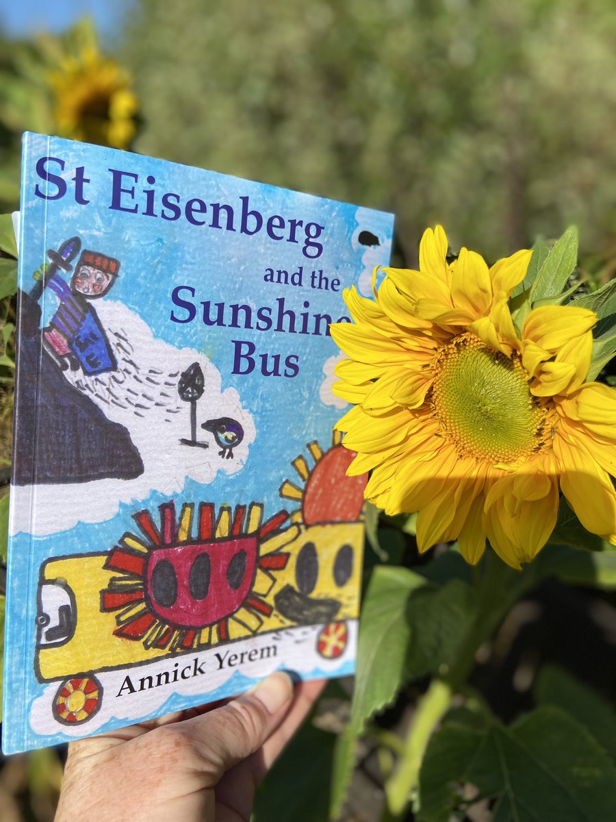 Rhona_Greene's tweet image. My choice for #TheSealeyChallenge today is ‘St Eisenberg &amp;amp; the Sunshine Bus’ by Annick Yerem @missyerem @hedgehogpoetry 
A beautiful lament for her dear father where she navigates her way beyond loss &amp;amp; grief with gifted words in a unique language of otter-shaped love.☀️🚌🌻🦦