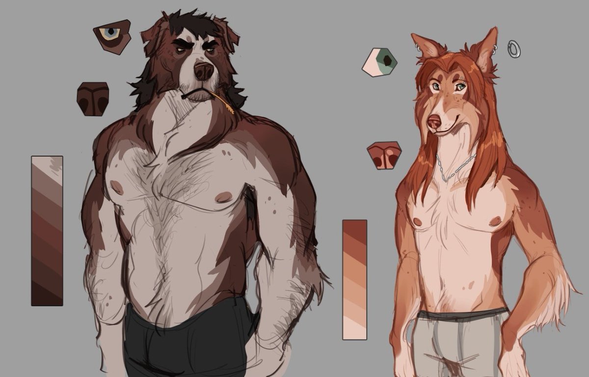 btw I finally able to draw again so here is some my ocs designs for warm up