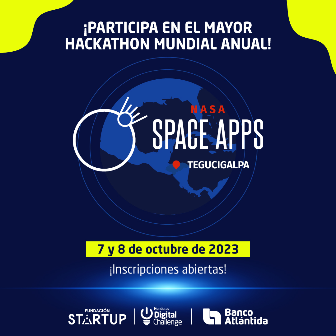 ¡El #SpaceAppsChallenge es el hackathon global de 48 horas que no te puedes perder en Tegucigalpa! Promovido por la #NASA está diseñado para personas de todos los niveles de estudio, ¡No lo dudes más y sé parte de esta experiencia única! Regístrate: spaceappschallenge.org/.../locat.../t…