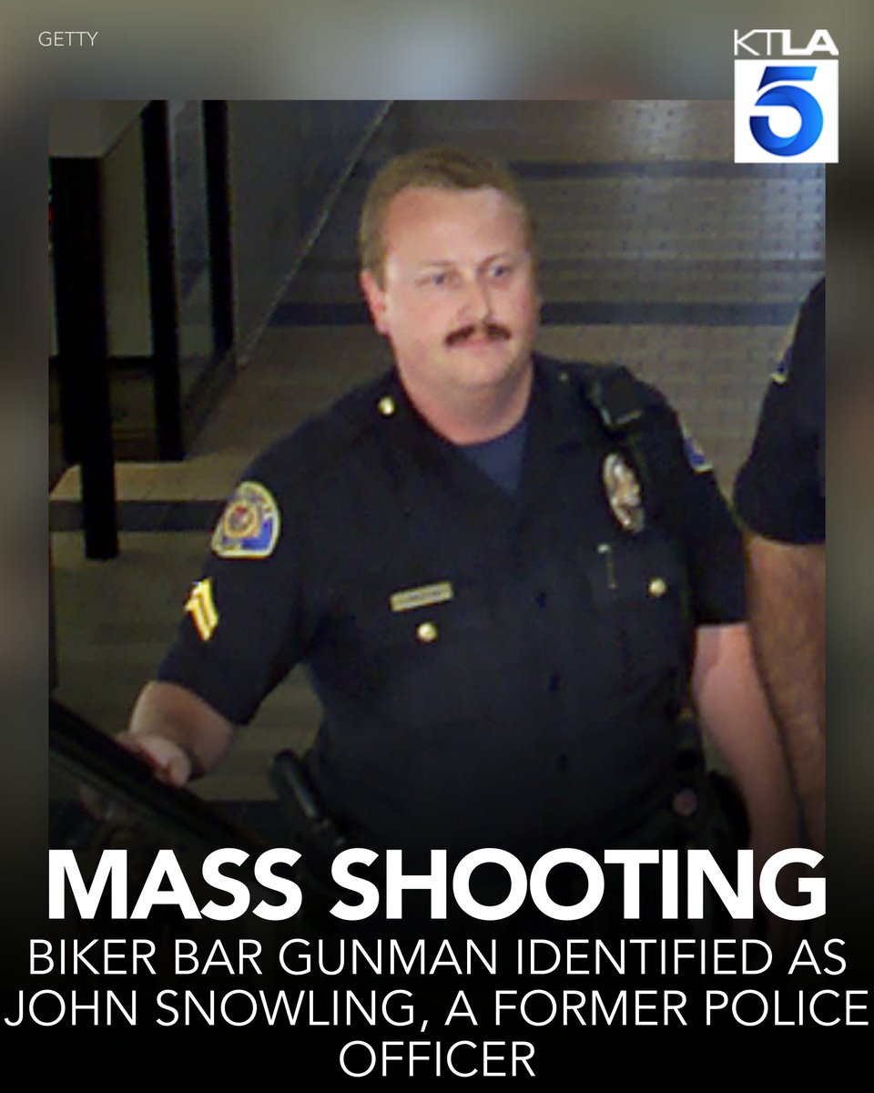 The suspected gunman who killed three people and wounded six others at a popular Orange County biker bar was identified Thursday morning as John Snowling, a retired police officer from the City of Ventura. ktla.com/news/local-new…