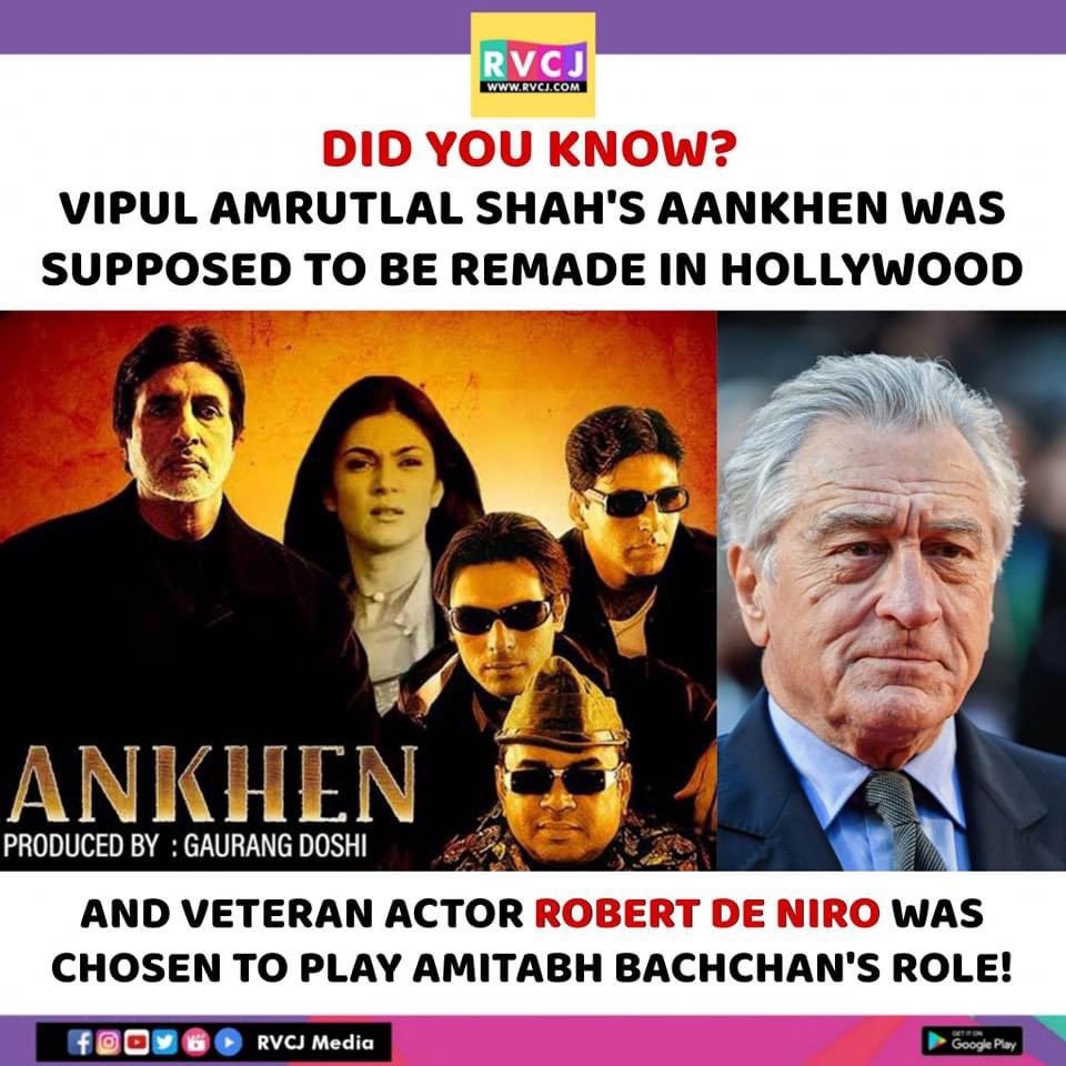 Did you know?

#aankhen #vipulamrutlalshah #robertdeniro #amitabhbachchan #hollywood #bollywood #rvcjmovies