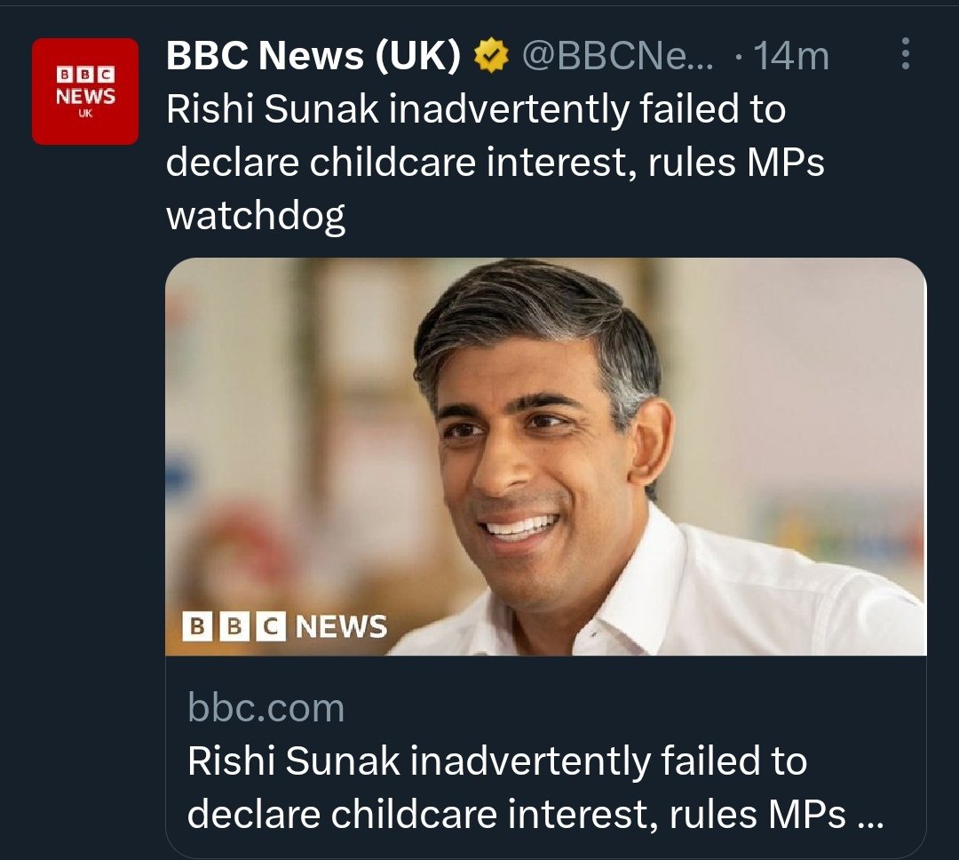 AEMorton07's tweet photo. @RishiSunak #mrintegrity https://t.co/4RFUXXVOnX