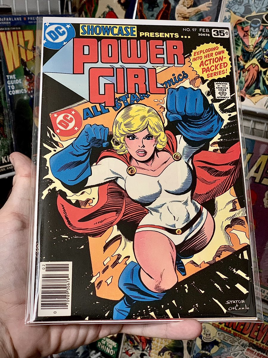 RobWorst's tweet photo. THIRSTY THURSDAY
This is the 1978 first solo story of Power Girl!
NOTE: Joe Stanton drew her boob window larger with each issue.
💫
Writer Paul Levitz
Art Joe Staton
Inks Joe Orlando, Dick Giordano
Color Jerry Serpe, Adrienne Roy
Letterer Ben Oda, Shelly Leferman https://t.co/PLGrvlPN2Z