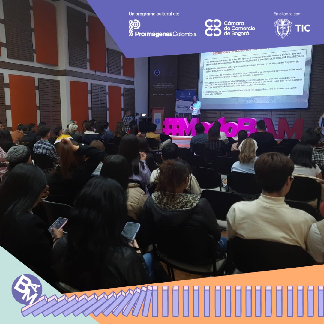 BAM_Bogota's tweet photo. #BAMNow | Masterclass de gerencia de producción y presupuesto para proyectos audiovisuales con Nancy Fernández de @64afilms, en nuestro tercer día en #BAMPasto.
#ModoBAM #BAMRegiones https://t.co/VUqylcd6BM