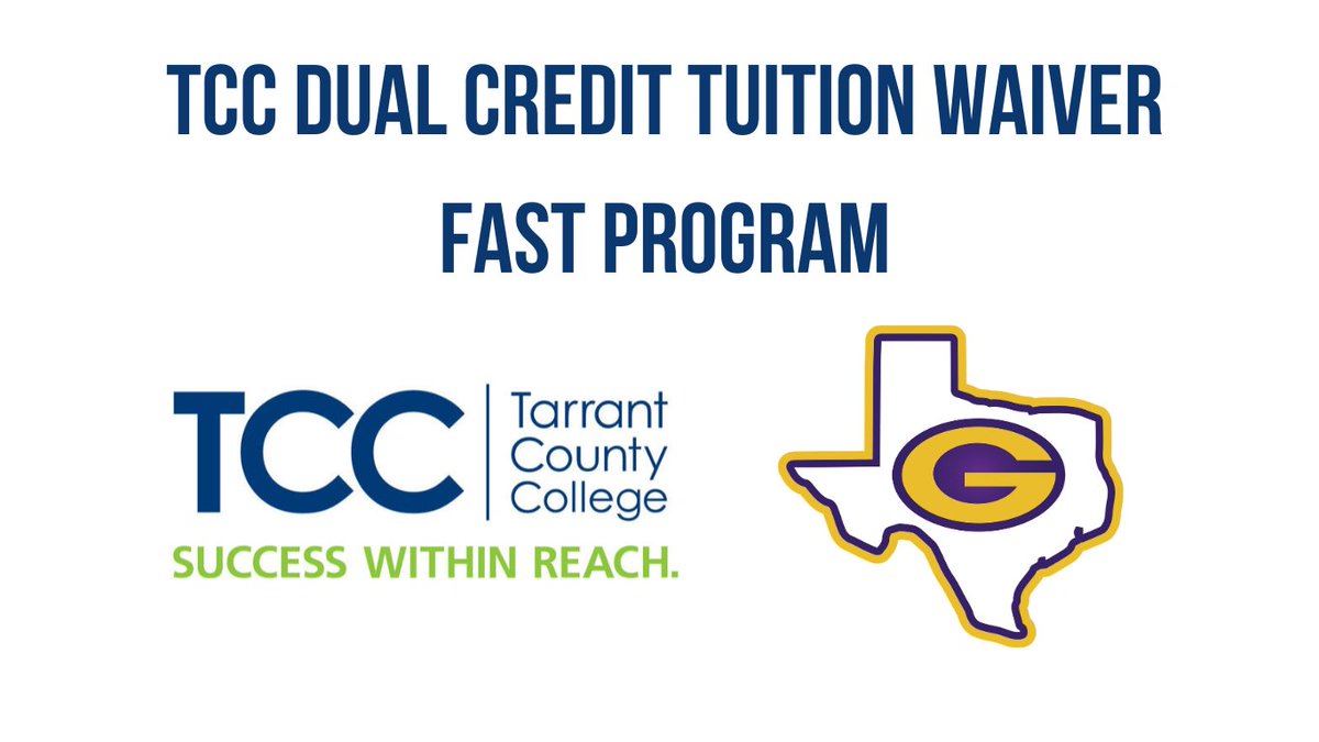 .<a href="/TCCollege/">TarrantCountyCollege</a> recently announced that the College is waiving tuition for all dual credit students. This waiver will apply to all dual credit/enrollment students including early college high school students beginning this Fall 2023 semester.

🔗: granburyisd.org/apps/news/arti…