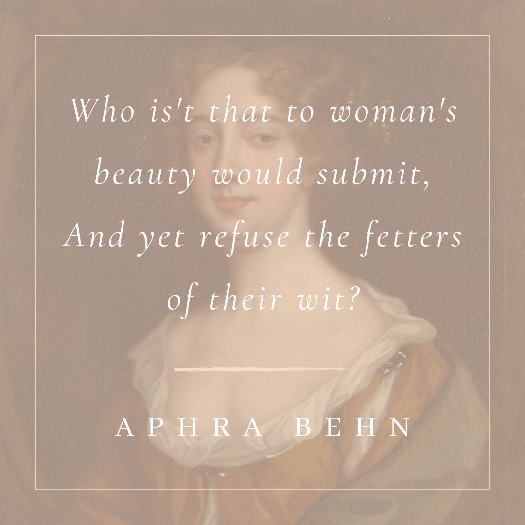 Aphra Behn was born just down the road from us in Harbledown, a celebrated playwright, poet & novelist, but the Victorians disapproved: too sexy & outspoken, she slipped out of public imagination. A year of events celebrating Behn launches on Wed 27 Sept: canterbury.ac.uk/arts-and-cultu…
