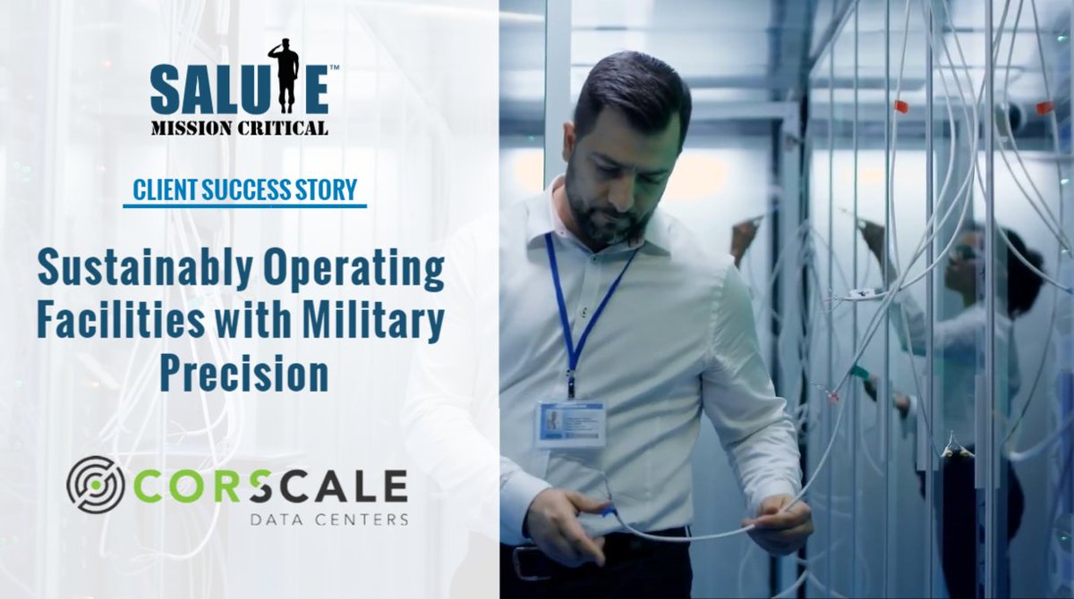 Read our recent success story to see how Salute Mission Critical is helping Corscale Data Centers deliver end-to-end #datacenter solutions with #military precision. salutemissioncritical.com/sustainably-op…