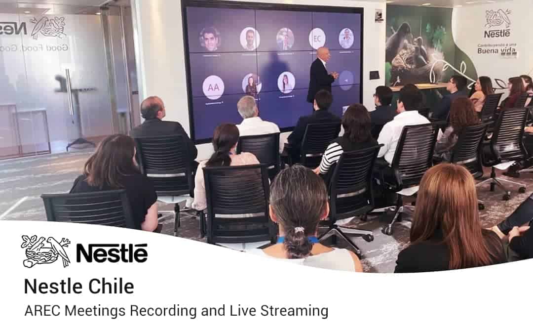TimeLineProAV's tweet photo. Nestlé Chile Adopts AREC Meetings Recording and Live Streaming Solution. Learn more: https://t.co/BBzPSVwVi3 https://t.co/WuzQMl2R8p