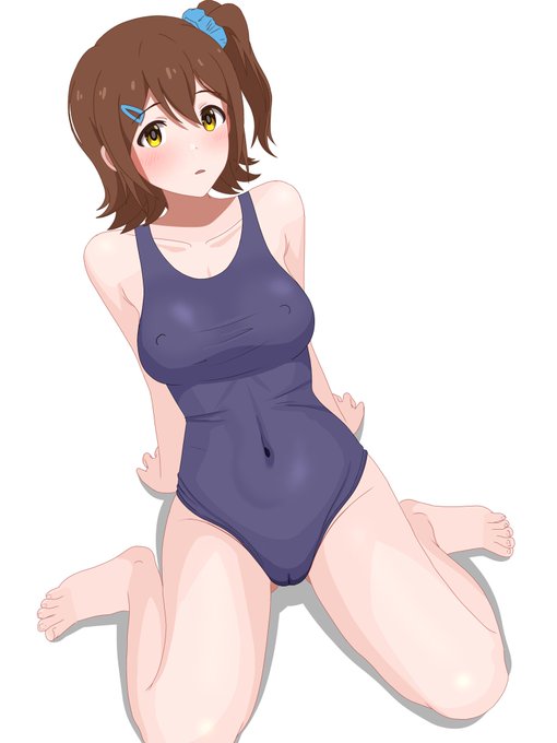 ミリマスアニメの先行上映会を見ていたら、なーぜーか未来ちゃのスク水を描きたくなったので落書き。 