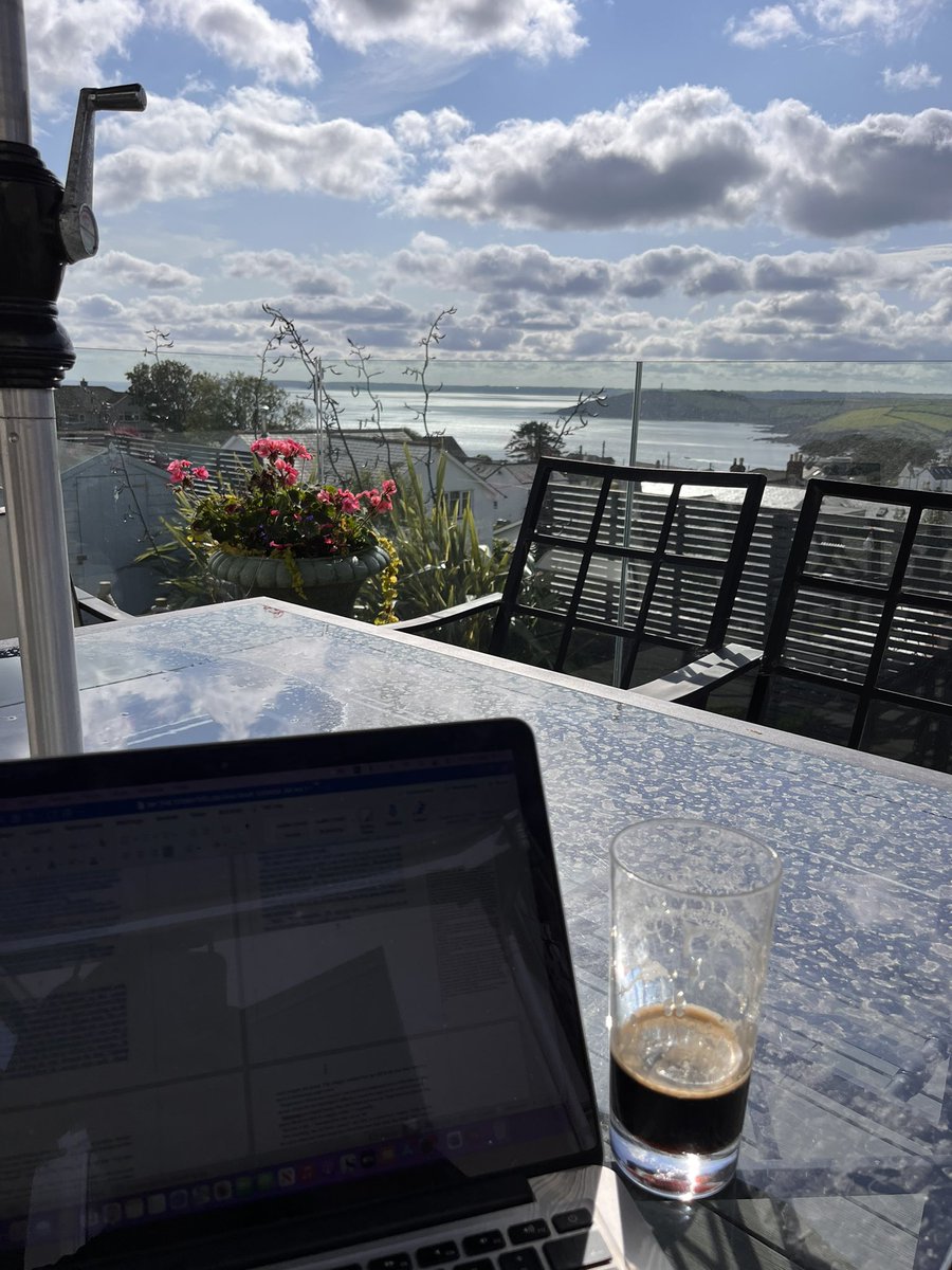 Redrafting the book after a really constructive manuscript critique by @WeAreProvoco before editing begins! What a view!