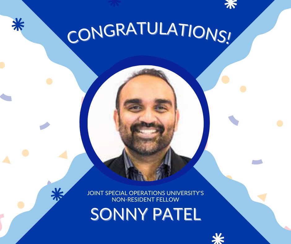 We are excited to share the success story of our Ph.D. student, Sonny Patel. Patel was selected as a non-resident fellow at Joint Special Operations University's 2023-2024 cohort. #GSU #commgsu #TheStateWay