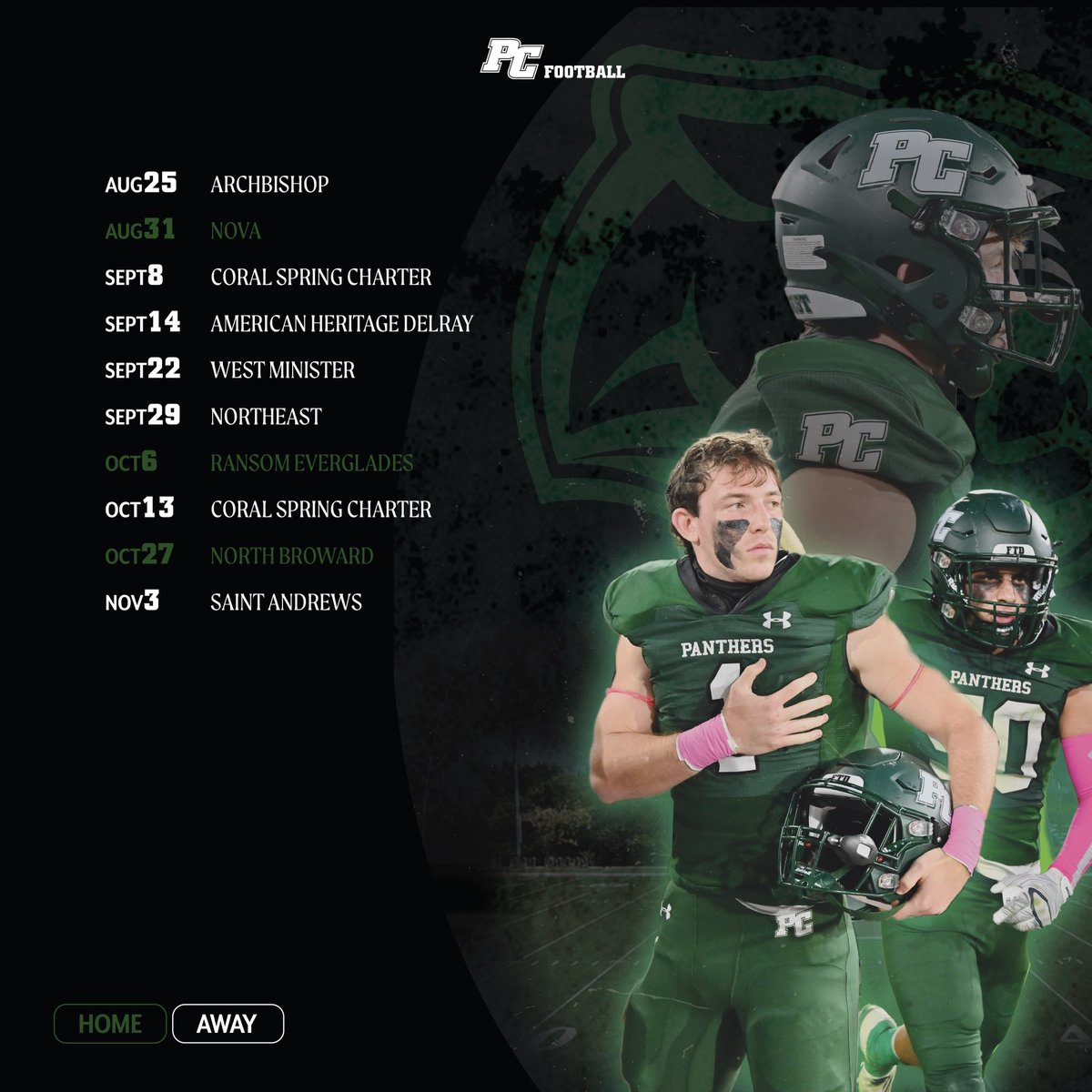 GoPineCrest's tweet photo. Fall schedules are up! Let’s go Panthers! (1/2) https://t.co/bYouHyUUd8