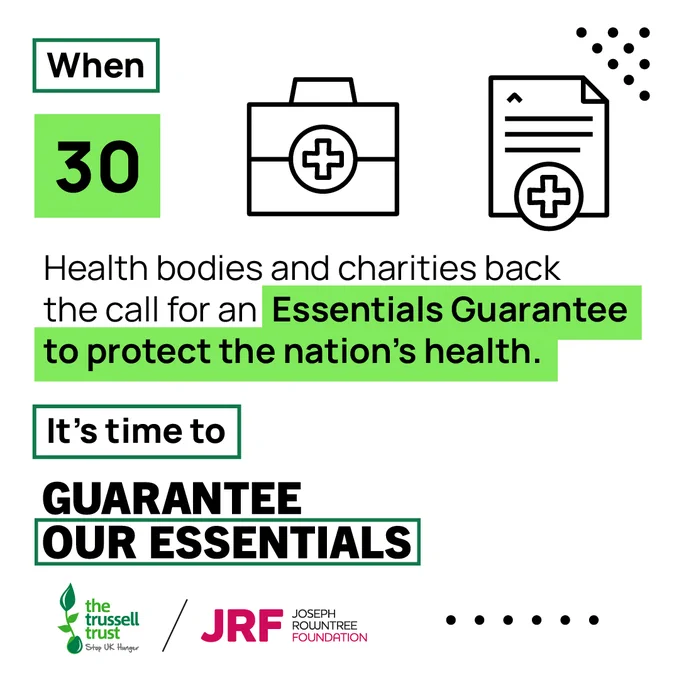 We are joining the Joseph Rowntree Foundation, the Trussell Trust, and other leading charities to call for an “Essentials Guarantee”, a new law to make sure Universal Credit’s basic rate is always at least enough for people to afford the essentials. #GuaranteeOurEssentials