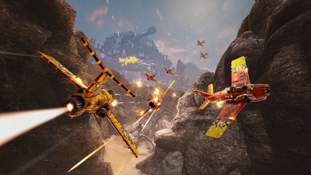 RedDeer_Games's tweet photo. ❗ HOT NEWS ❗

We're happy to announce our partnership with @phosphorgames 

And what does this mean for the players?

💀 WARHAMMER 40,000: DAKKA SQUADRON 💀
is coming to #NintendoSwitch later this year!💪🔥

Watch the trailer ⤵️
https://t.co/AohQGIJAeT

#indiegames #indiedev  #warhammer40k #warhammer40000